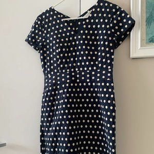 Banana Republic Navy Polka Dot Sheath Dress Size 6